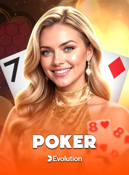 ภาพปกเกม Poker (ดีลเลอร์หญิงโทนส้ม) หมวดคาสิโนสด ประกอบหัวข้อทุกเกม