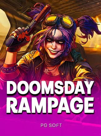 ภาพปกเกม Doomsday Rampage (นักรบหญิงผมสีสดในชุดเกราะ) หมวดPG Soft ในตารางเกมหน้าแรก